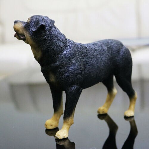 JJM Rottweiler policja placki zwierzę rysunek Canidae z samochodami i zwierzętami dekoracja kolekcjonerska zabawka