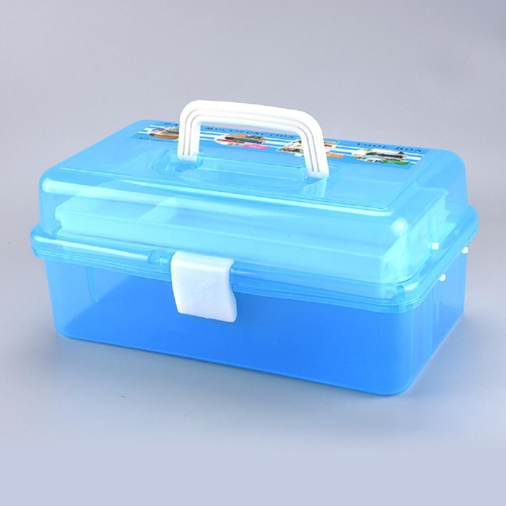Plastic Toolbox Storage Box Little Items Organizer for Model Crafts Repair