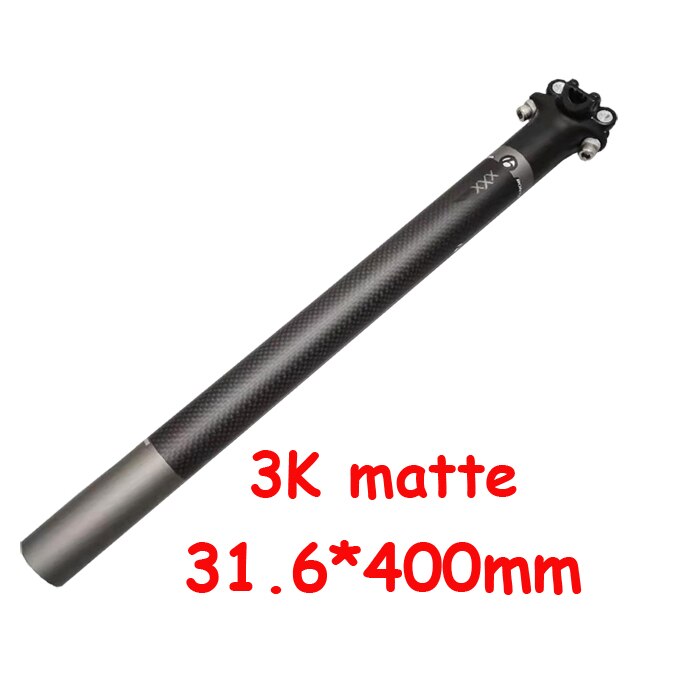 Tija de sillín de fibra de carbono para bicicleta de montaña, tubo de poste de asiento, 27,2, 30,8x31,6/mm,: C