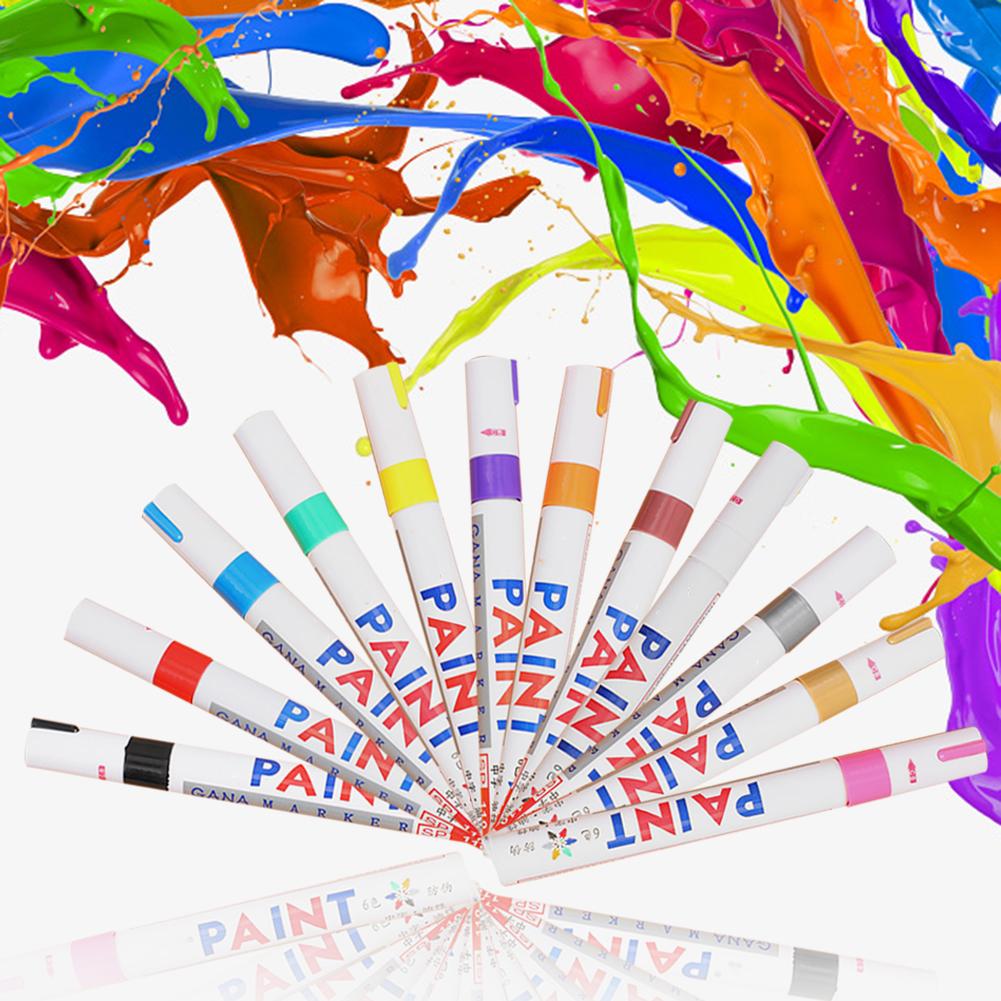 colorful Universal Waterproof Tyres Cars pen Doodle Pen Permanent Paint markers Graffiti Oily Marker Pen
