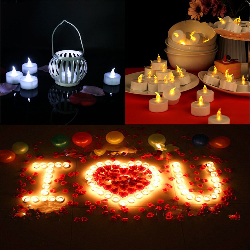 6pcs LED Glow in the Dark Candles Householed Velas Led Battery-Powered Flameless Candles Home Decoartion Toys For Children