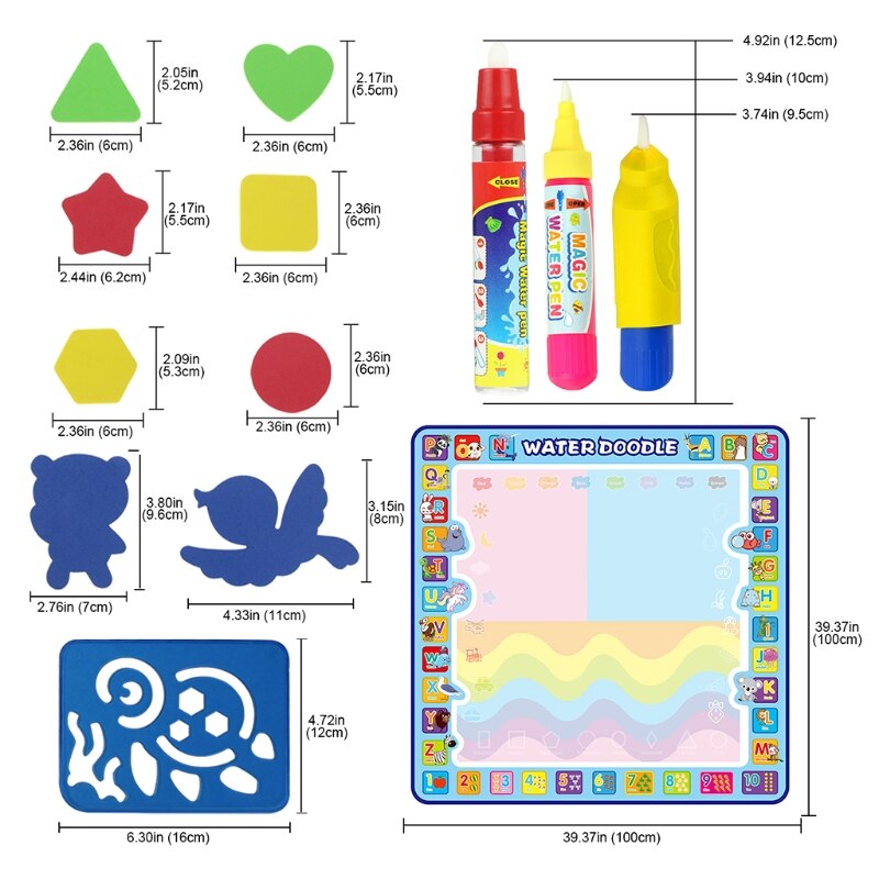 Early Educational Water Color Mat DIY Premium Soft Pad for Toddlers Early Education Supplies