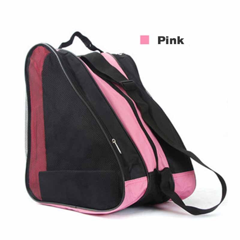 Skates sneakers bag handbag red blue for skating bike roller skates hockey equipment bag: Pink