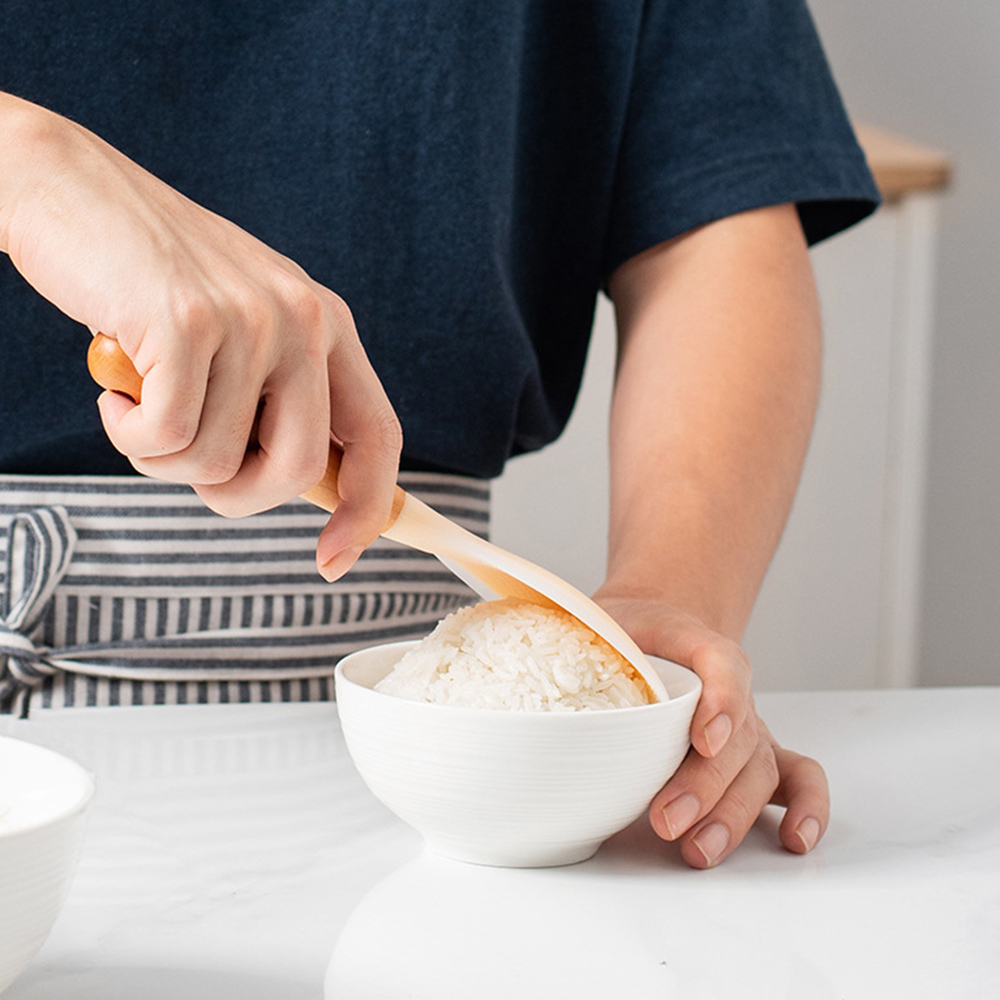 Cuchara de arroz de silicona resistente al calor, pala de arroz de silicona de alimentaria, olla arrocera antiadherente, herramienta de cocina, cuchara de arroz para el hogar, 1 Uds.