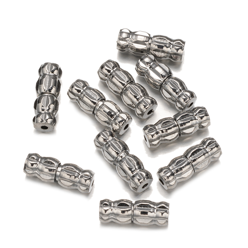 20pcs 12x4mm Brass Screw Clasps Barrel Clasps Cord End Caps Jewelry End Tips Connectors for Bracelet Necklace Making Accessories: Clear