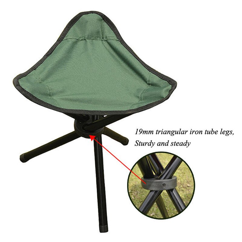 Mini Fishing Tripod Chair Folding Outdoor Stool Camping Travel Tri-Leg Stool Ultralight Chair Seat Hiking Mountaineering Pinic