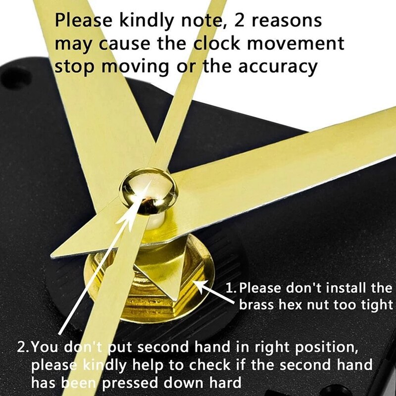 5Pcs Silent Quartz Clock Movement Mechanism Hands Kit Wall Clock Motor Mechanism Replacement Repair Tools Part Clock Kit