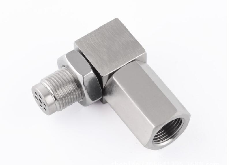 Exhaust Catalyst Rear Oxygen Sensor Spacer 90 Degree Mini Catalyst Lambda O2 Adapter CEL Fix, M18*1.5 Universal: Default Title