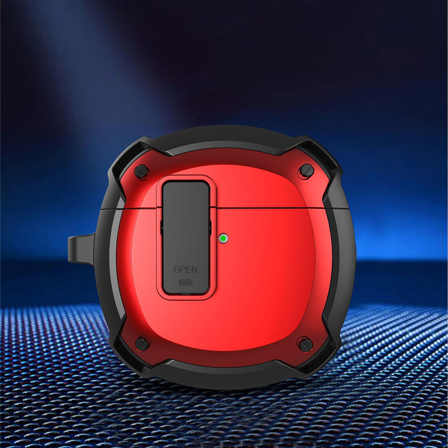 For Huawei Freebuds 4 Case Shockproof Earphone Protection Cover Shell Case For Huawei Free Buds 4E Charging Box With Hook: 2XS / Red