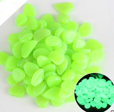 50Pcs Glow In The Dark Tuin Steentjes Glow Stones Rocks Voor Loopbruggen Tuinpad Patio Lawn Yard Decor lichtgevende Stenen: Goud