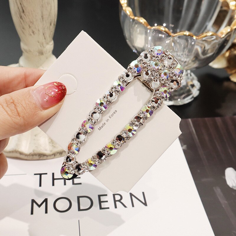 Barrette avec strass en cristal brillant pour femmes, nouvelle , accessoire pour femmes et filles: 7