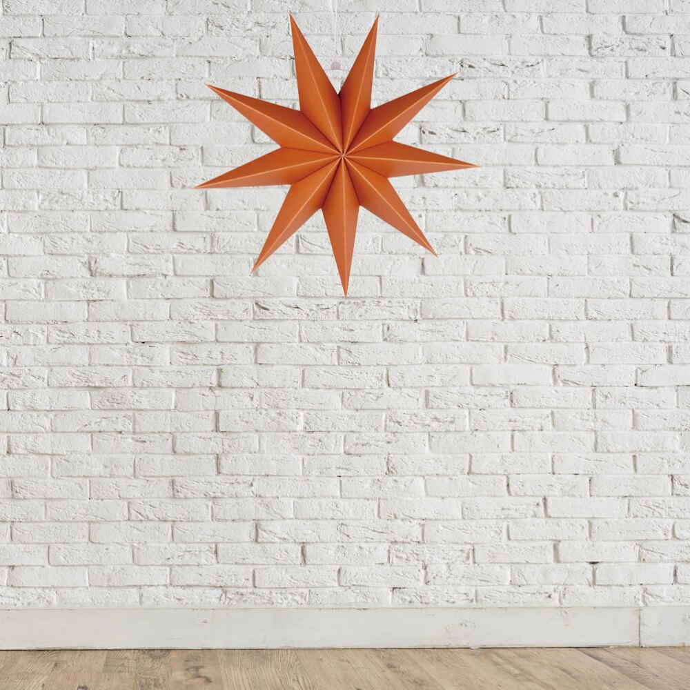 Paper Lamp Shade Star Lantern Lamp Accessory 30cm(Orange): Orange