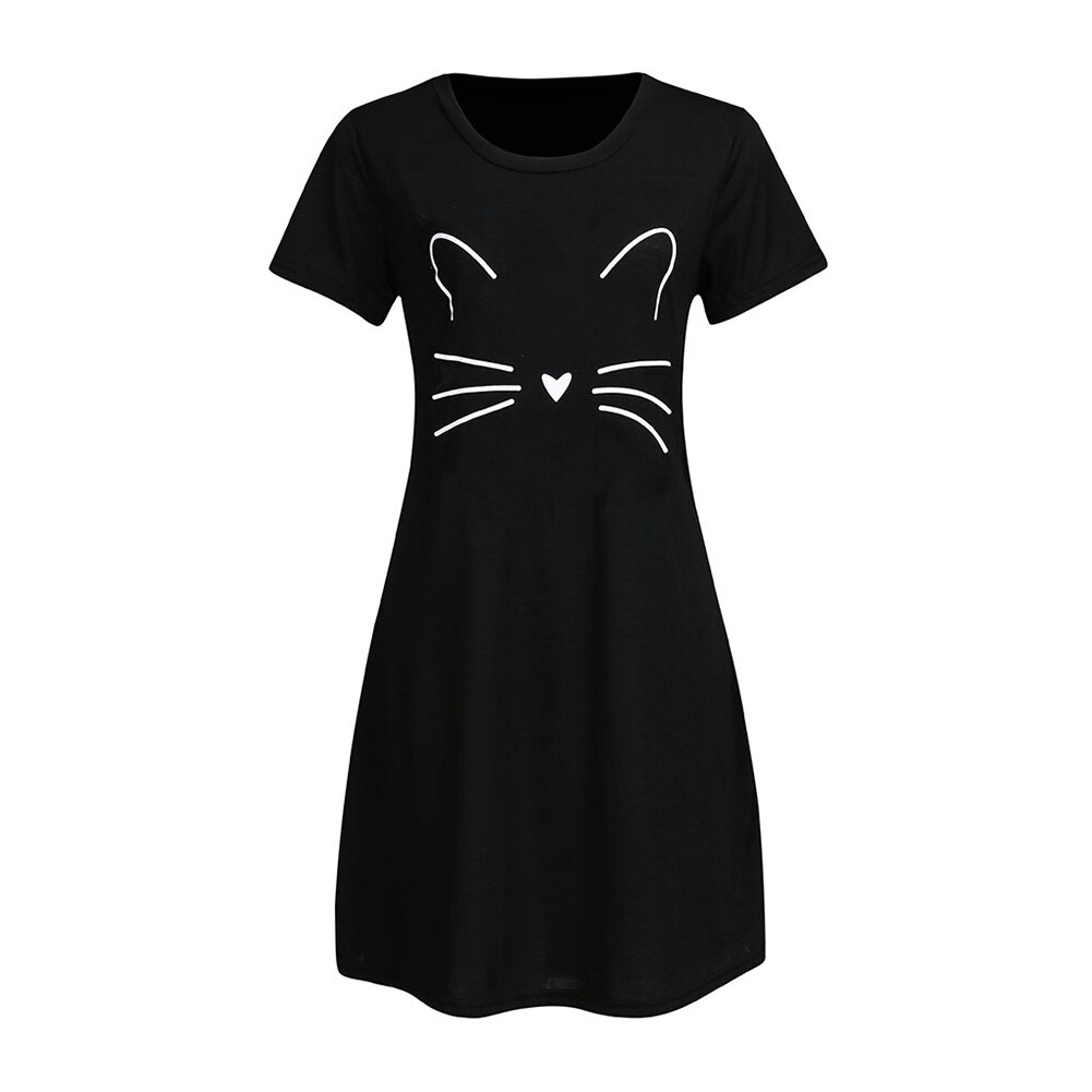 directe pyjama pour femmes chemise de sommeil mignon imprimé robe de nuit à manches courtes vêtements de nuit 24H bateau