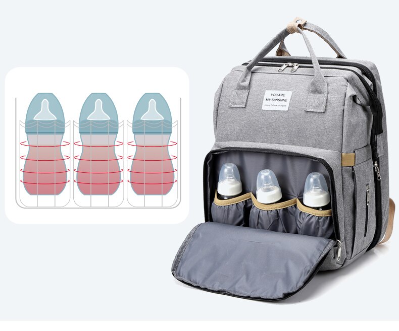 Portable Folding Baby Backpack Bed Multifunctional Bed Mid-Bed Mother And Baby Bag Portable Large Capacity Bag