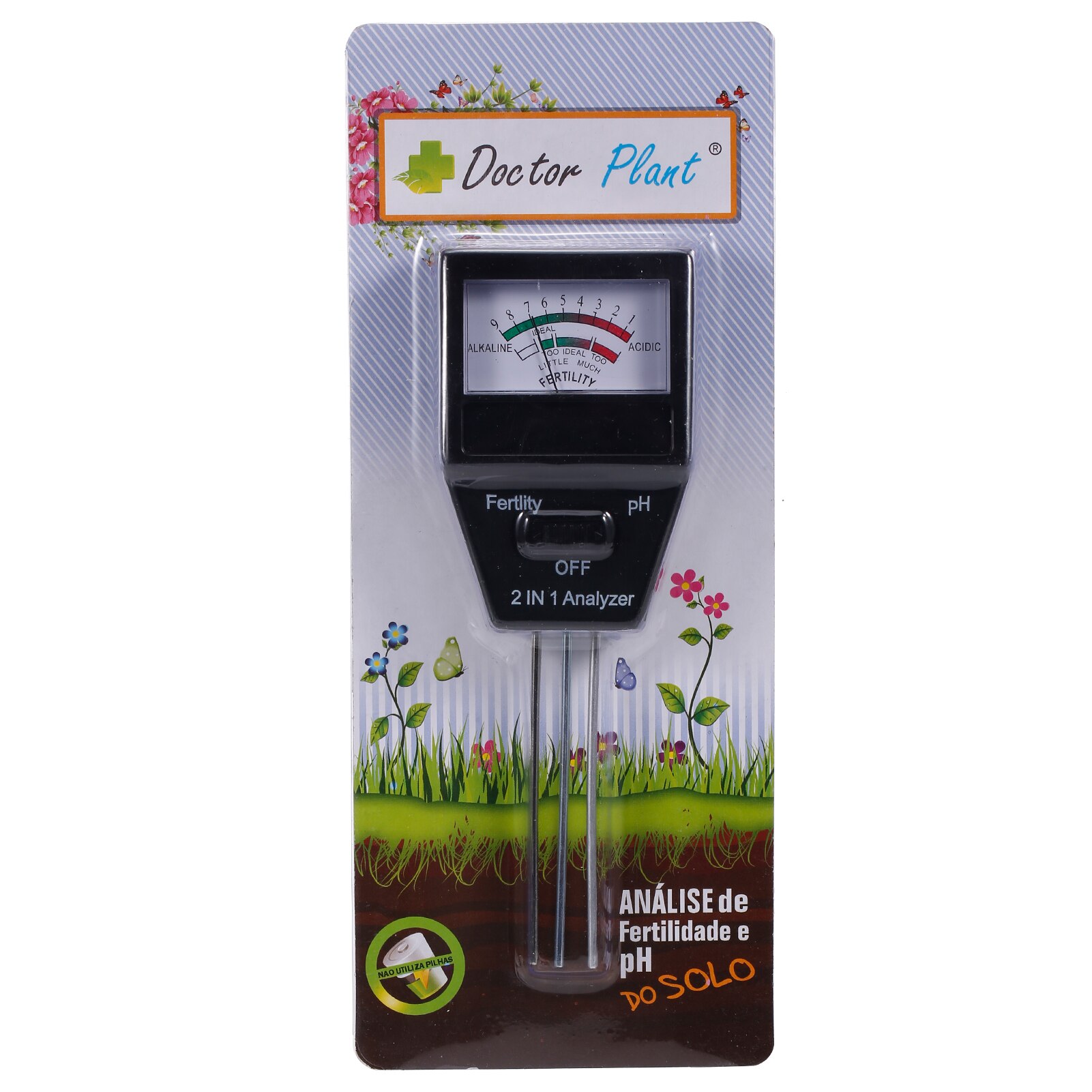 2-in-1 Soil pH Meter Fertility Tester pH Tester Soil Tester for Garden Farm Lawn Indoor Outdoor Plant Care