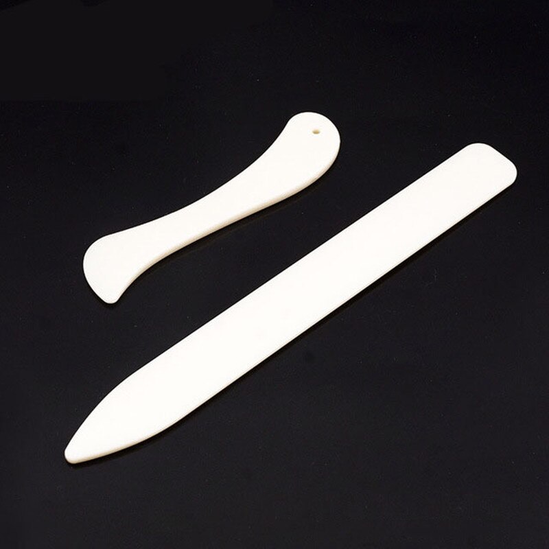 2pcs Folder Paper Creaser Tool Plastic Bone Scoring Folding Creasing Scrapbooking DIY Handmade Bookbinding Cards Tool