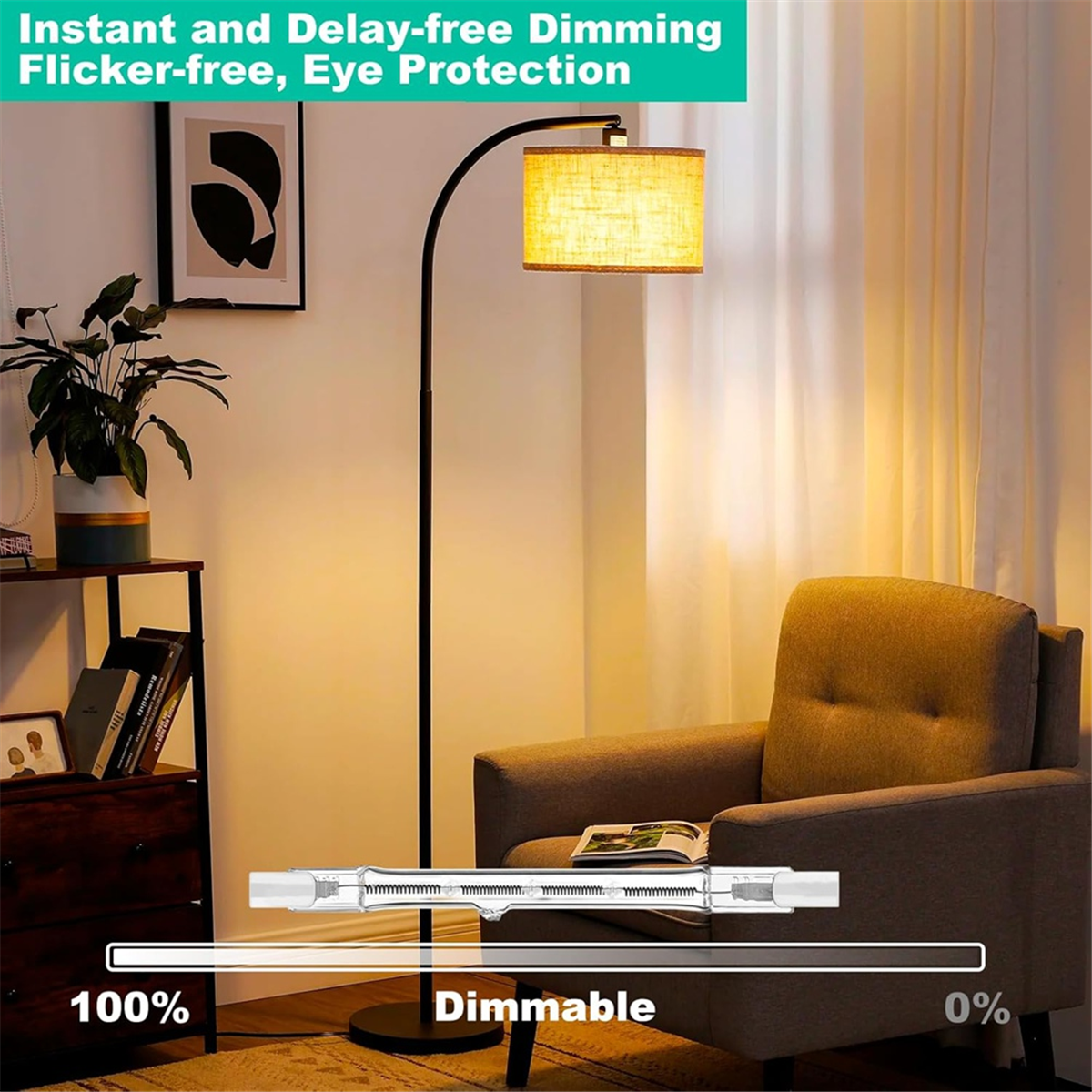 A98U R7s Halogenlampen, 7 Packungen R7s Glühbirne 118 mm dimmbar 230 V Halogenlampen, Wolfram-Linearglühbirne 150 W