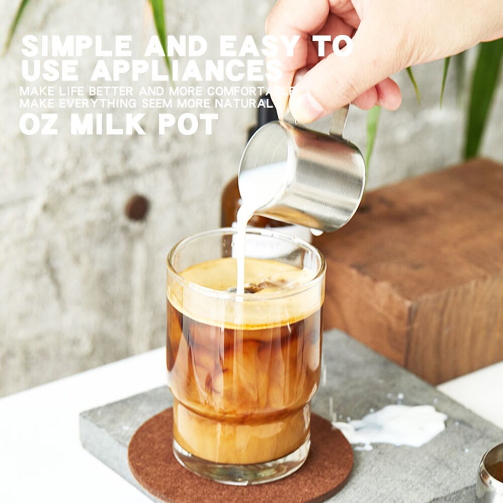 Mini Stainless Steel Milk Pitcher Cup Coffee Jug Cappuccino Latte Art Pitcher Frothing Steam Cup Milk Pot Coffee Accessories