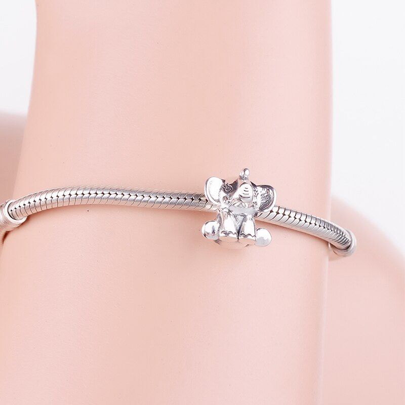 Winter Collection 925 Sterling Silver Animal Elephant Beads DIY Charms Fits Original Charm Bracelets Jewelry Making