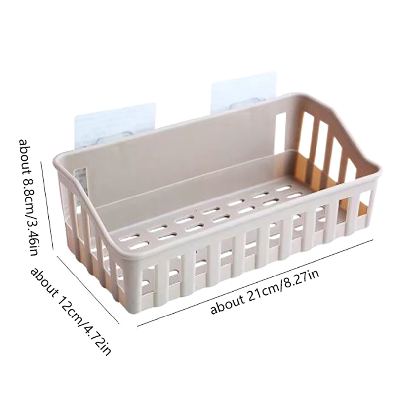 Plastic Badkamerplank Organizer Geen Boor Organizer Douche Opbergrek Muurbevestiging Toiletshampoo Houder Badkameraccessoires