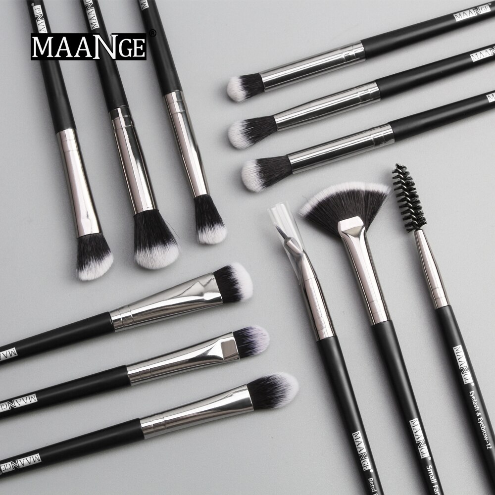 Bettyliss 12 pcs Oogschaduw Make-Up Kwasten Set Pro pinceaux maquillage wenkbrauw brush Blending Make Up Borstels Soft Synthetisch Haar