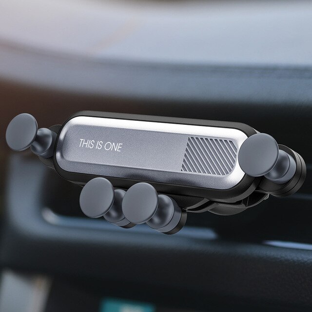 Universal Gravity Car phone Holder Car Air Vent Mount Car Stand For iphone 7 8 X For Samsung S8 S9 S10 Mobile Phone Holder: Silver2