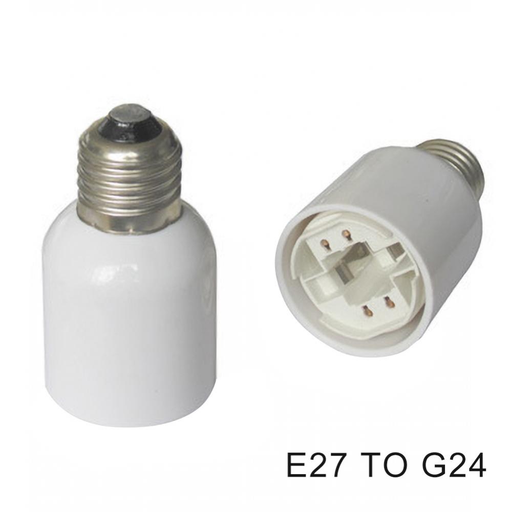 Brandwerende Kunststof Converter E27 Naar G24 Led Schroeflamp Socket Basis Lampdop Houder Adapter Converter