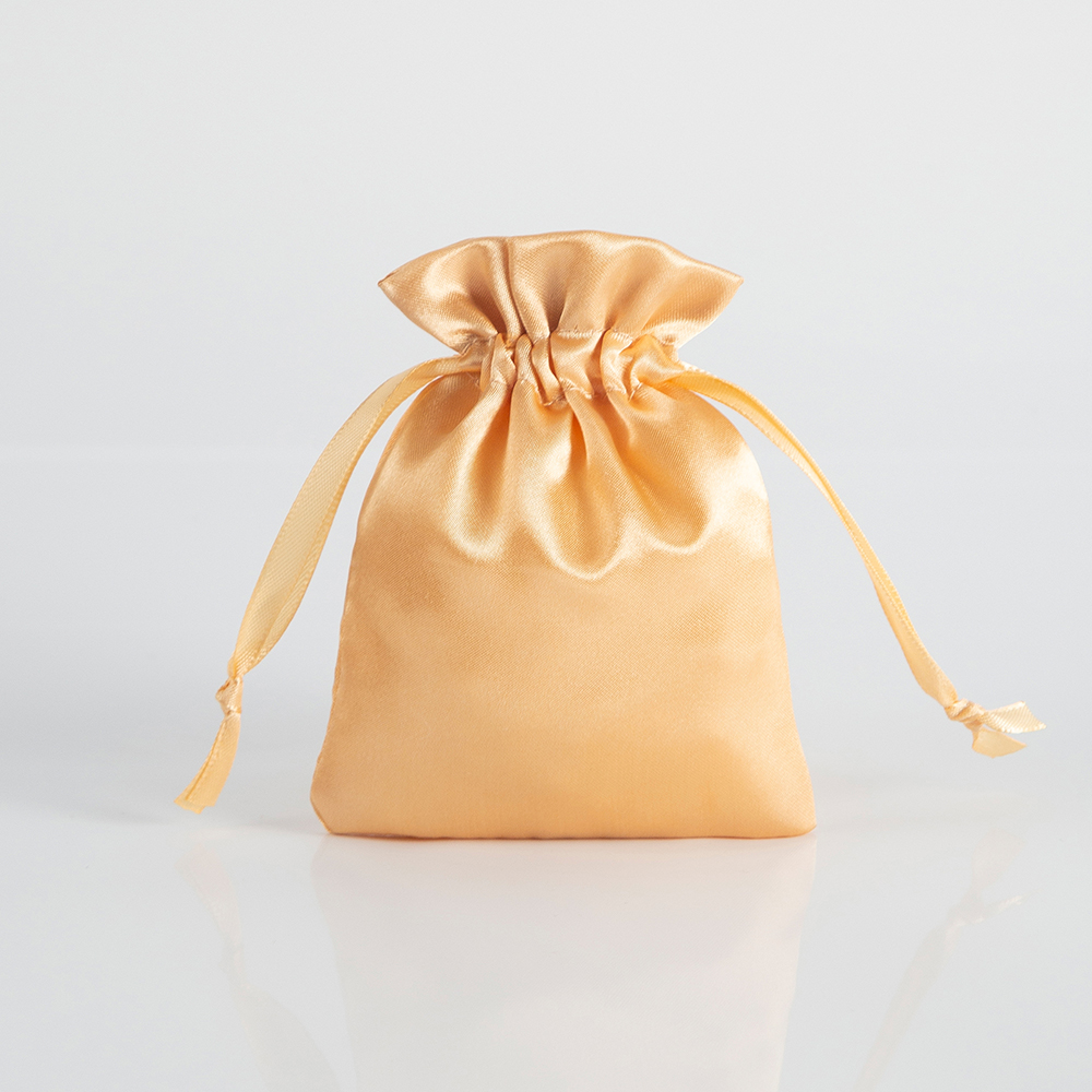 10 pièces petit sac à cordon de serrage en soie pour bijoux cheveux montre chaussures diamant perle anneau maquillage voyage emballage pochettes: 50cm / Pistolet noir plaqué