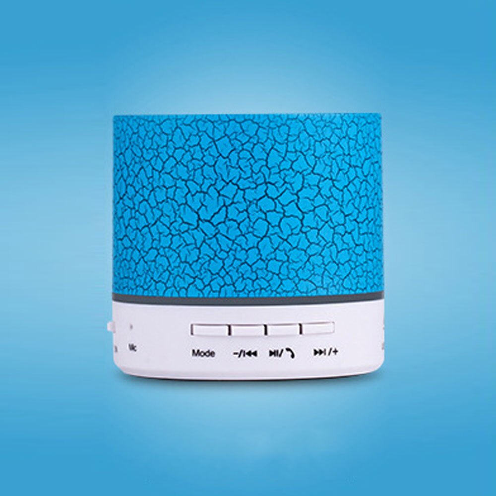 A9 Bluetooth Mini Speaker Wireless LED Light Speakers Support TF Subwoofer Loudspeaker with Hands Free Microphone Music Player: Blue