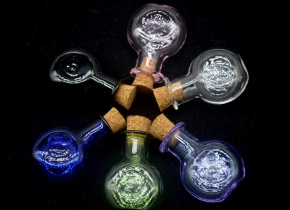 7 pcsmix farve mini kork prop flade glasflasker hætteglas krukker beholdere lille ønsker flaske glas håndværk bryllup dekorere