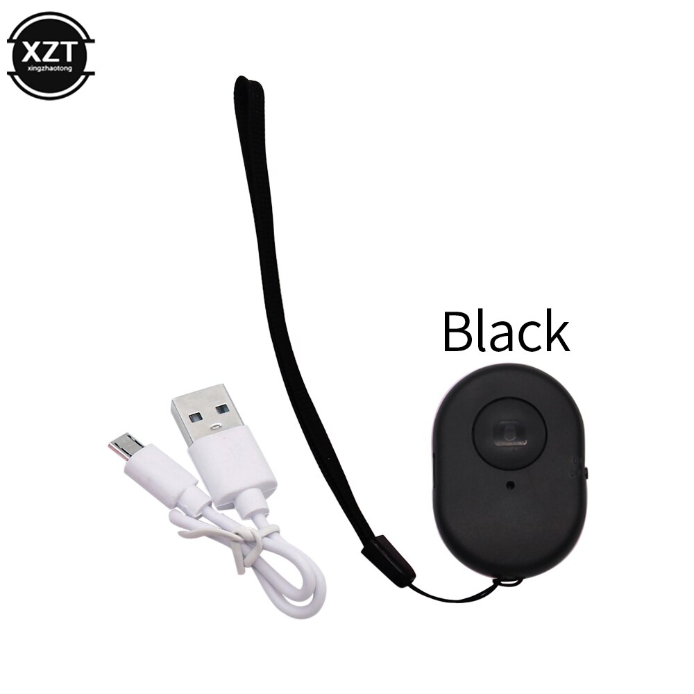 Genopladelig Trådløs Bluetooth Selfie Stick - Fjernbetjening til iOS Android: Sort