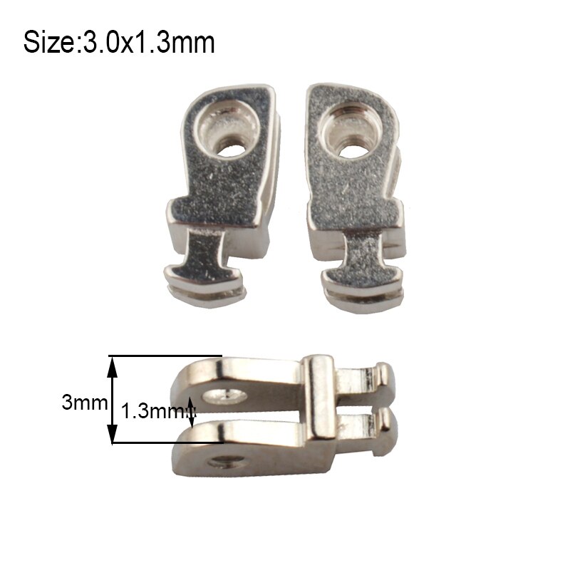 20Pcs (10Pairs) Brillen Scharnier Reparatie Vervanging Hoge Nickle Bril Enkele Dubbele Tand Scharnier Reparatie Accessoire: SY316