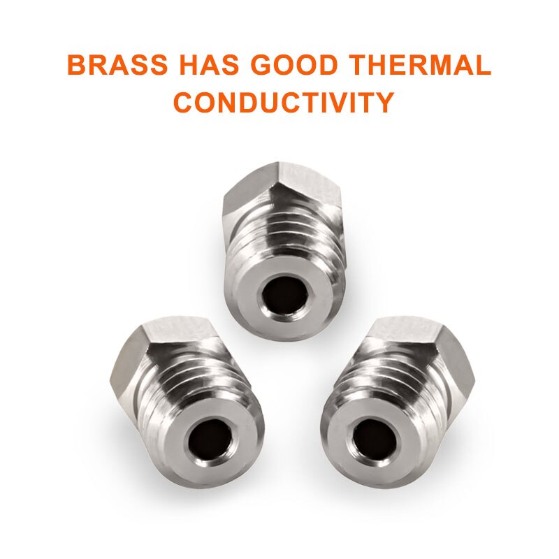 M6 Schroefdraad Roestvrij Staal MK8 Nozzle 0.2 0.3 0.4 0.5 0.6Mm Voor 1.75Mm Filament 3D Printer Extruder CR10 CR-10S Ender 3/ 5