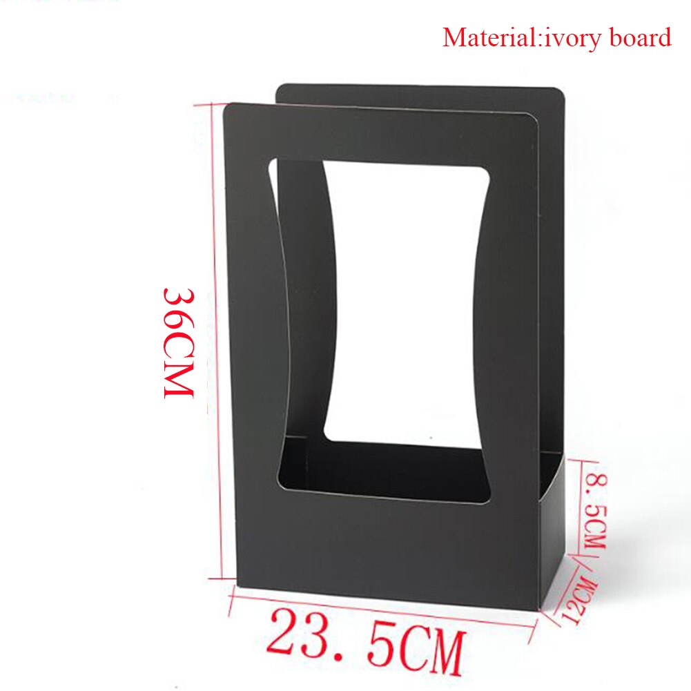 Portable Flower Basket Useful Round Florist Box Convenient Plant Boxes Multifunction Fleur Bouquet Baskets Durability Flower Box: light black