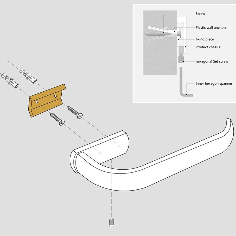 2pc sæt badeværelsestilbehør - håndklædering og toiletrulleholder antik messing vægmonteret, børstet bronze