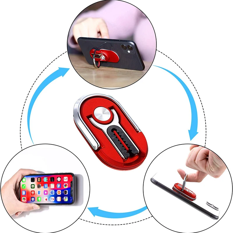 Suporte de anel de dedo para celular multifuncional, suporte giratório de 360 graus para telefone de carro, suporte portátil para saída de ar de carro