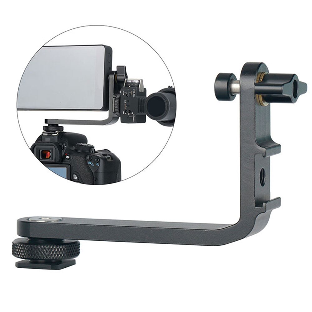 DSLR Camera Monitor Mount Mic Stand Extension Shoe Gimbal Accessories L Bracket Portable Video Light Tilt Arm Aluminum Alloy