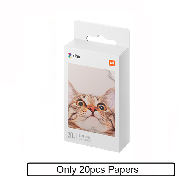 Printer Xiaomi Zink Pocket Printer Papier Zelfklevend Photo Print Lakens Xiaomi 3-Inch Mini Pocket Photo papier: Only 20pcs Paper