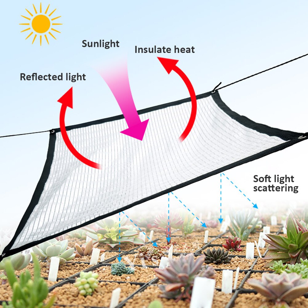 Sun Shade Cloth Aluminum Foil Shading Net Sun Reflect Shading Net UV Resistant 75% Shade Cloth for Garden Patio Flower Plant