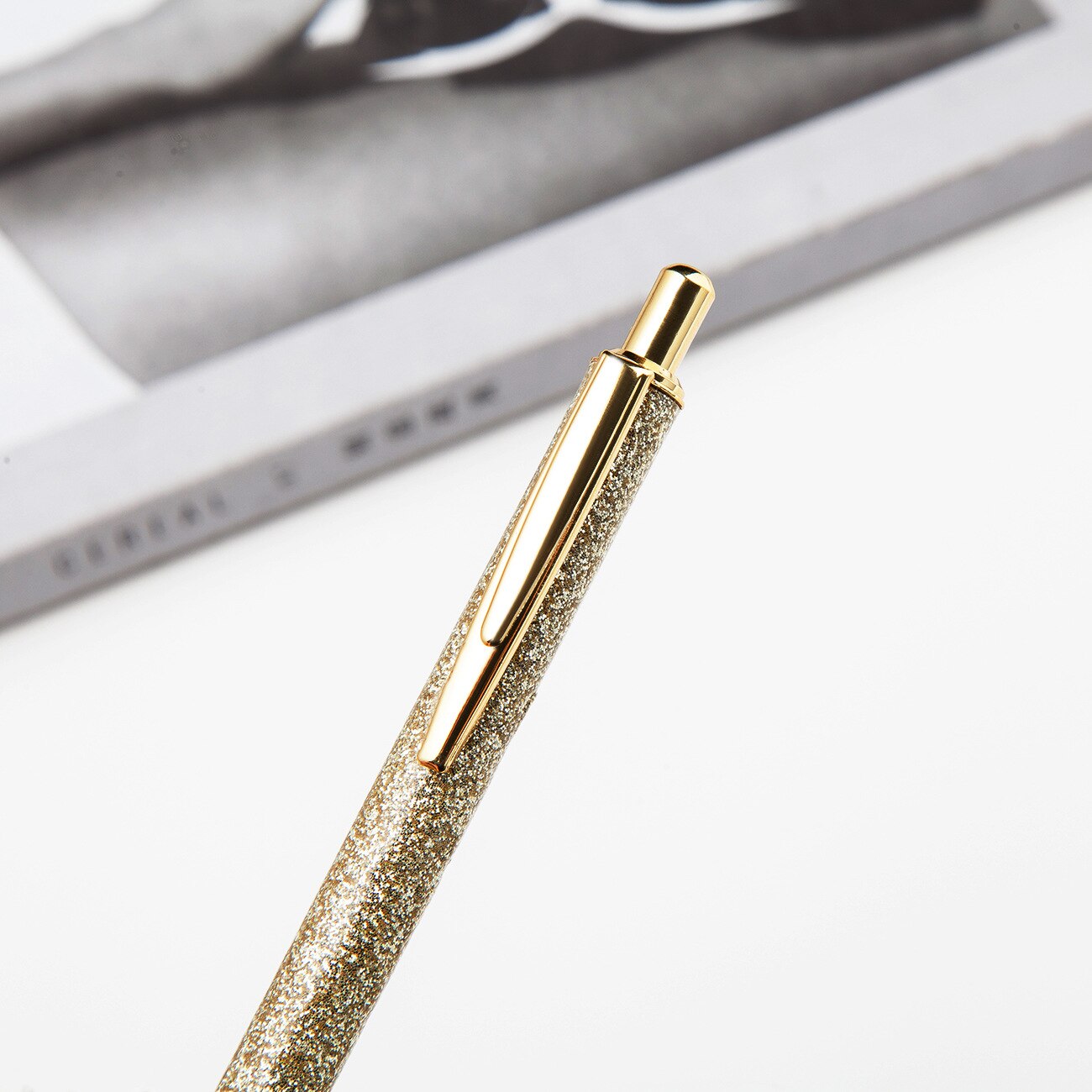1 Stuks Flash Kristal Pen Metalen Hanger Balpen Kogel 1.0 Mm Briefpapier Kantoor & School Pen Balpen Inkt zwart Blauw