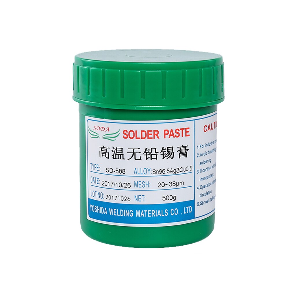 High Temperature SD-588 Lead-Free Solder Paste Zero Halogen SMT Solder Paste Tin Silver Copper Solder Paste Sn96.5Ag3Cu0.5
