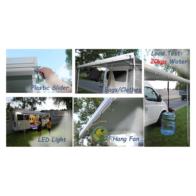 6 stuks camperaccessoires, luifelhaak, kampeerkledinghaak, luifelkleding, schoenen, hoedenhaken
