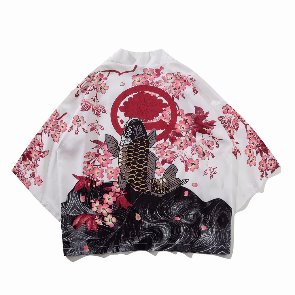 Camicia Kimono Uomo Maniche Corte - Maglia Estiva Giapponese Leggera Con Scollo A V - Nero