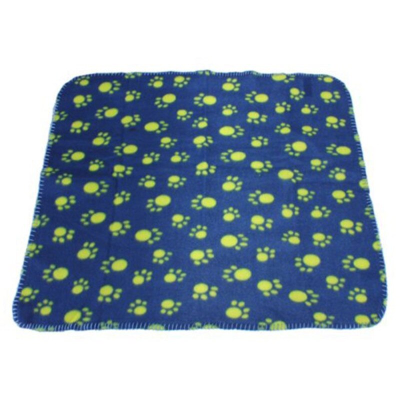 Mascota pezuña de gato y perro de lana con dibujo manta acogedora estera Floral mascota dormir pata imprimir cachorro polar suave manta camas Mat