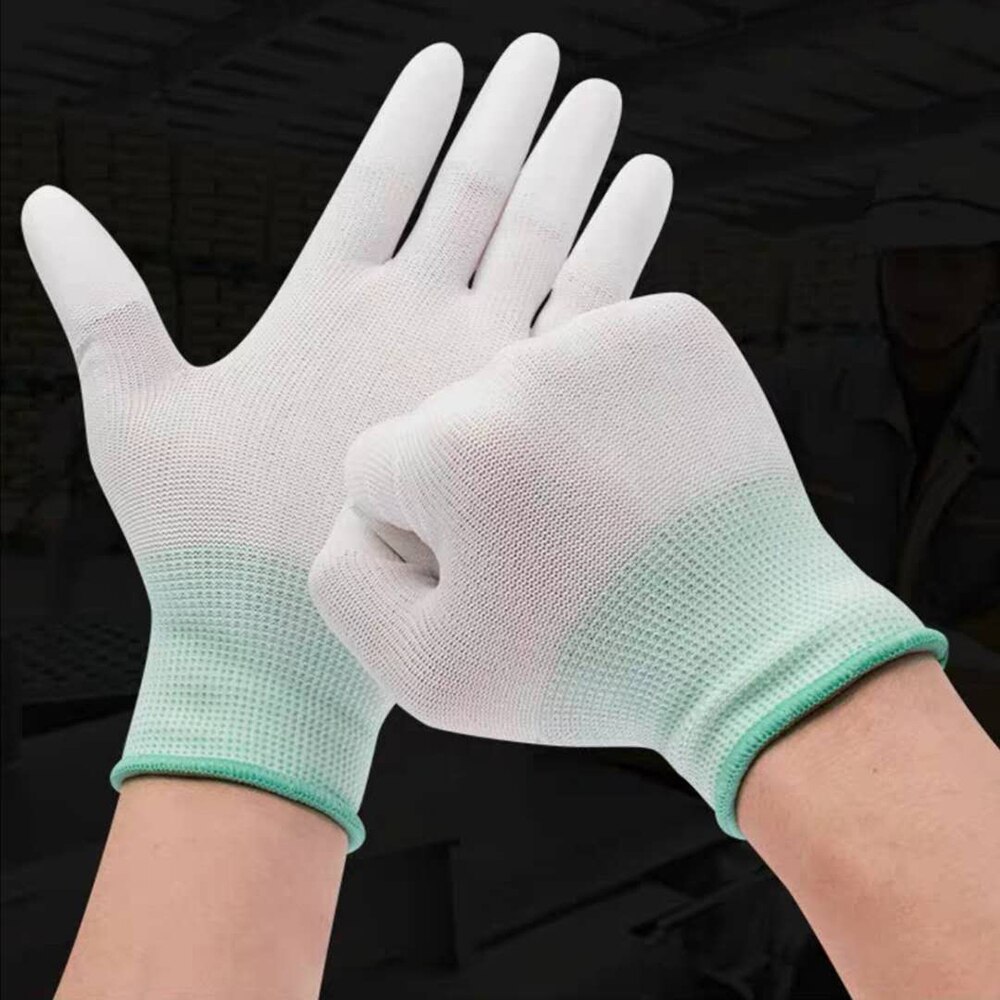 2Pair Antistatic Gloves Anti Static ESD Electronic Working Gloves Pu Coated Palm Coated Finger PC Antiskid For Finger Protection