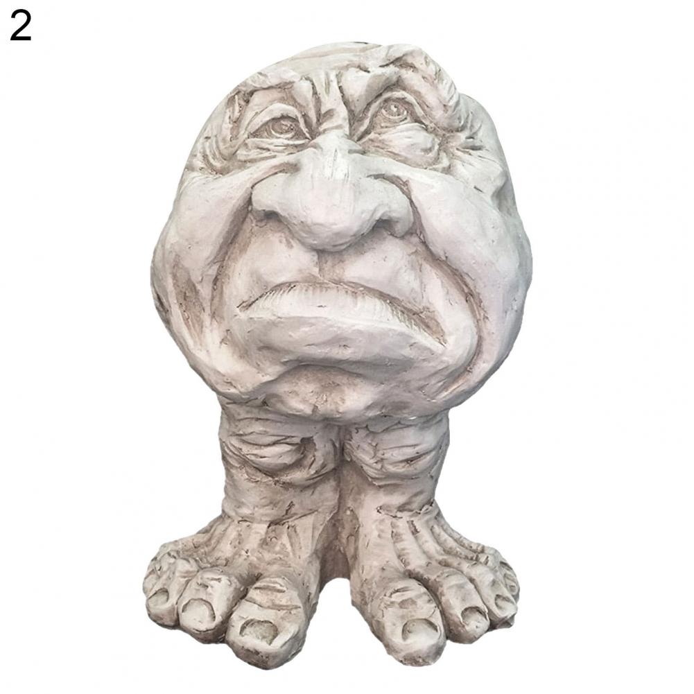 Muggly Gezicht Planters Bloempot Delicate Grappig Hars Muggle Gezicht Interessante Planter Plant Vaas Voor Tuin Outdoor Standbeeld: 2