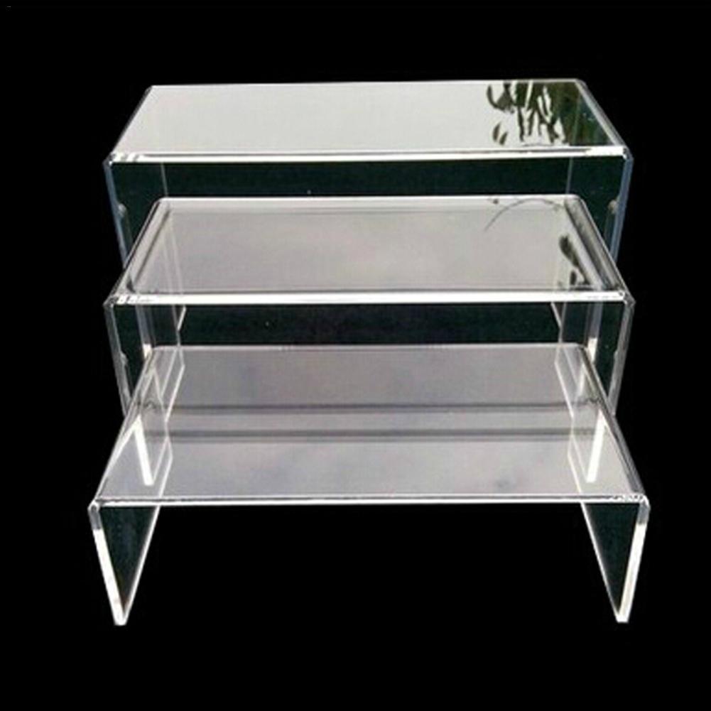 3 Tier Acrylic Shoes Rack Makeup Organizer Display Stand Cosmetic Display Stand Bracket Jewelry Display Holder for Home Office