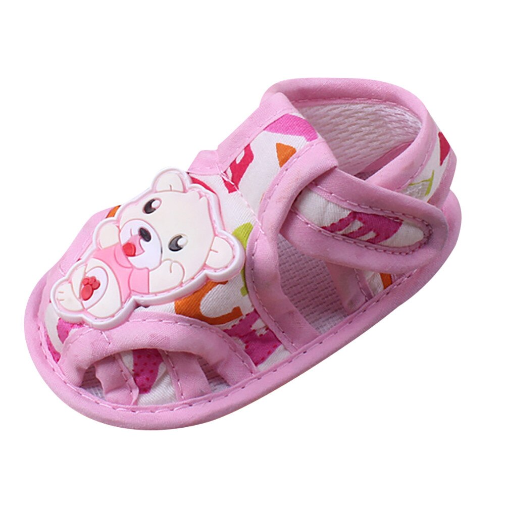 Zomer Baby Sandalen Voor Meisjes Jongens Zachte Bodem Doek Cartoon Kinderen Schoenen Little Kids Strand Sandalen Peuter Sneakers: Roze / 13