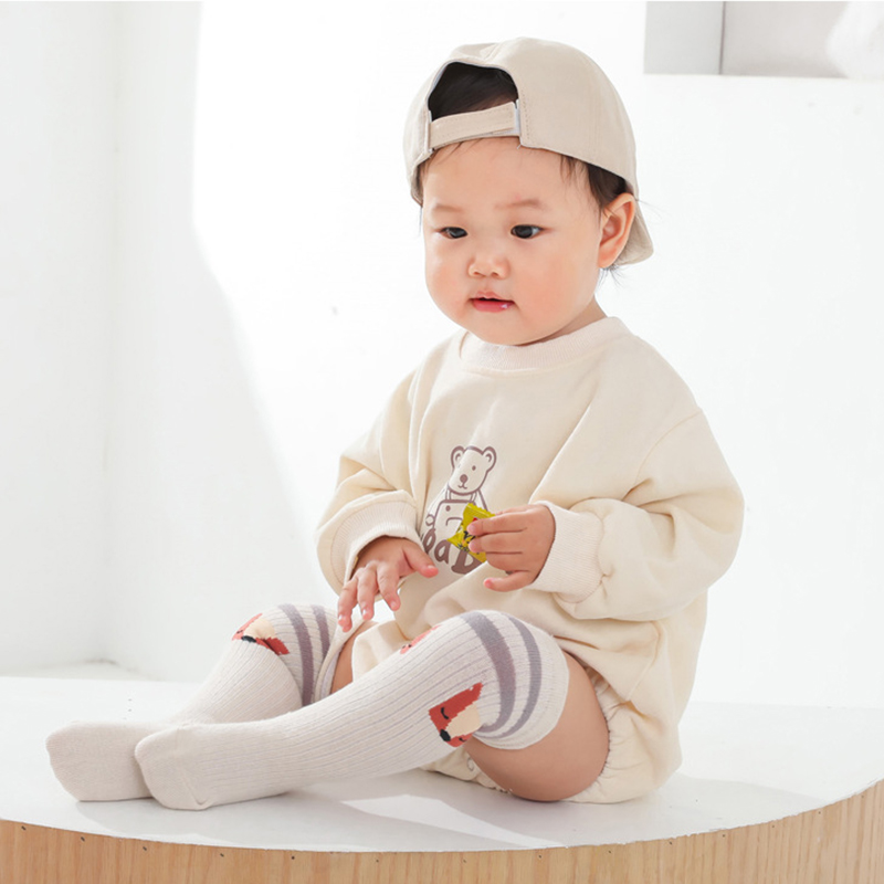 Calzini lunghi per bambini autunno inverno cartone animato striscia animale ginocchio alto neonato ragazza ragazzo calzini da pavimento calzino per bambini in morbido cotone