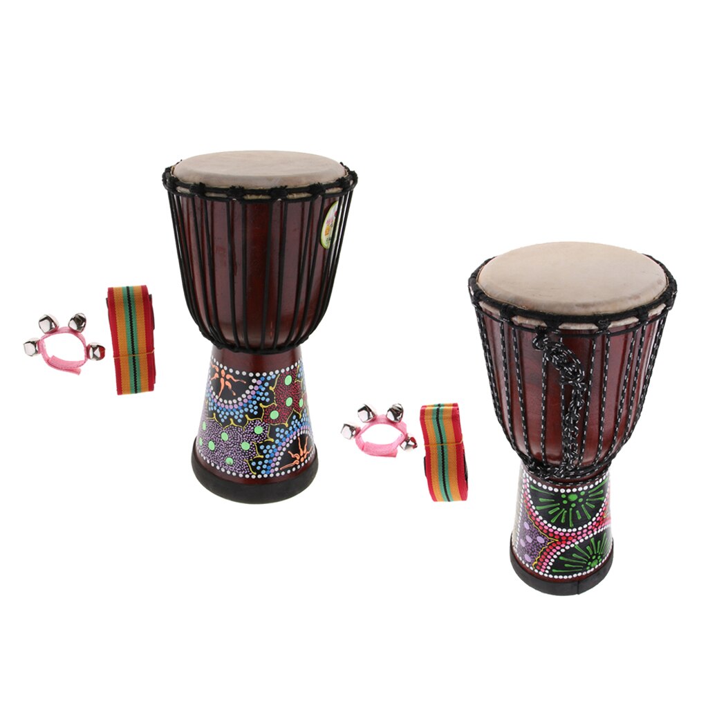 Djembe Drum Bongo 30 Cm - Tambour à Main Artisanat Commerce équitable - Percussion Enfant Et Adulte - Instrument Musique Africaine